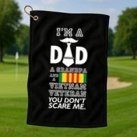 Dad Vietnam Veteran Golf Towel thumb 1