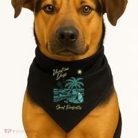 Vacation Days Spent Perfectly Beach T USA-Made Doggie Bandana thumb 1