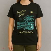 Vacation Days Spent Perfectly Beach T T-Shirt thumb 4