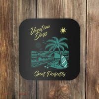 Vacation Days Spent Perfectly Beach T Coaster thumb 0