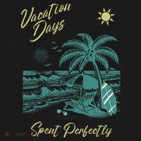 Vacation Days Spent Perfectly Beach T Ornament thumb 1