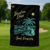 Vacation Days Spent Perfectly Beach T Golf Towel thumb 1