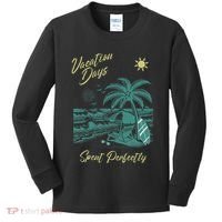 Vacation Days Spent Perfectly Beach T Kids Long Sleeve Shirt thumb 0