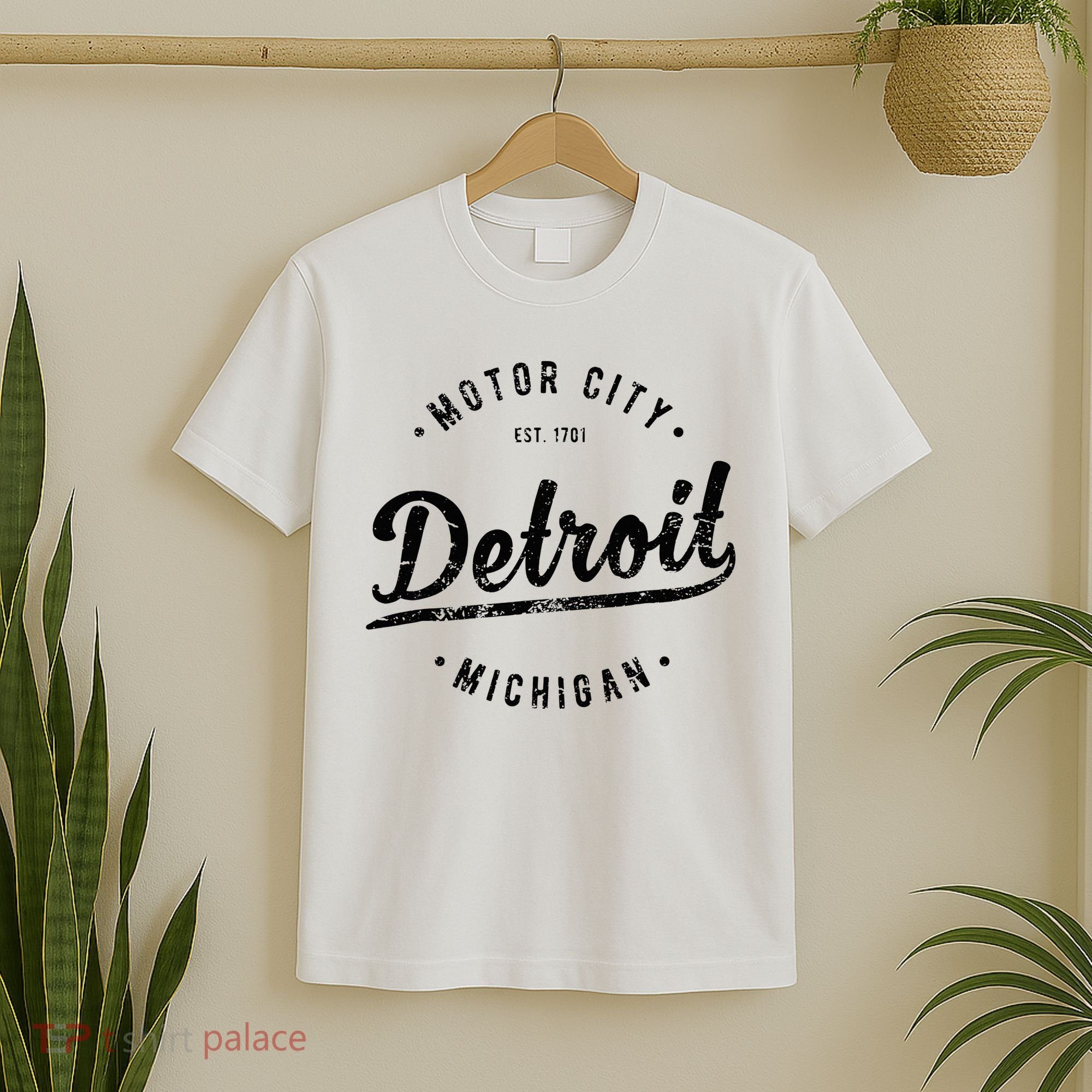 Vintage Detroit Souvenir Motor City Simple Detroit T-Shirt