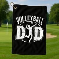 Volleyball Dad Spiking Ball Father Cool Gift Golf Towel thumb 1