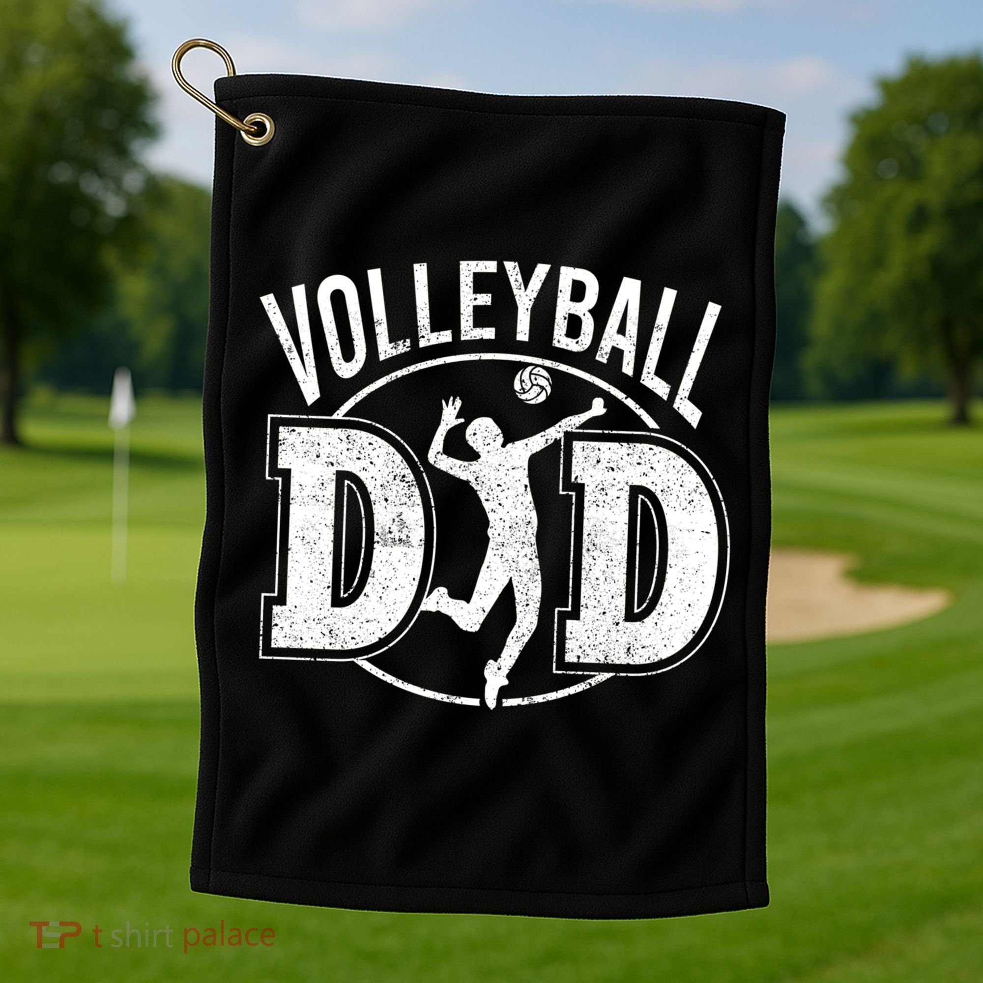 Volleyball Dad Spiking Ball Father Cool Gift Golf Towel