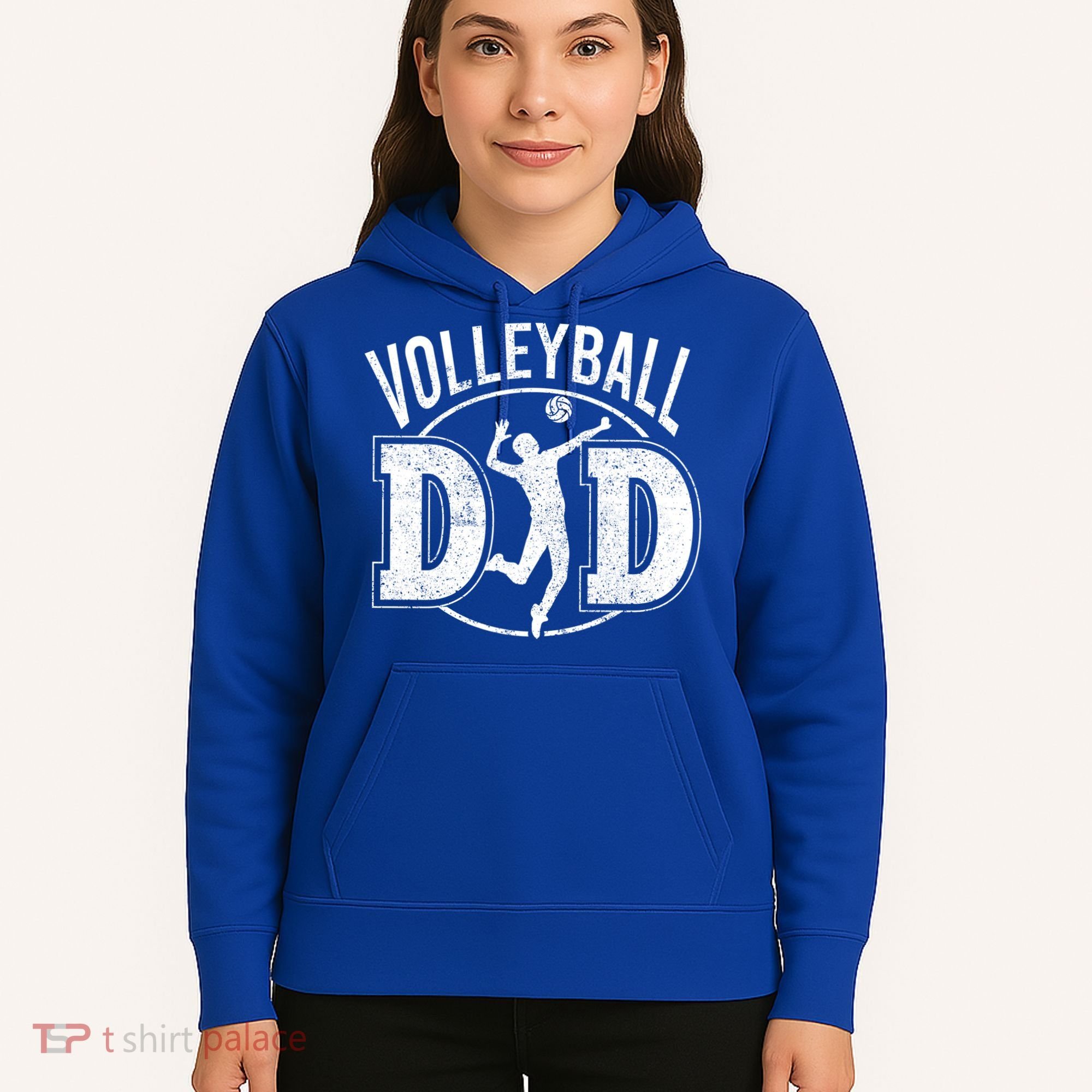 Volleyball Dad Spiking Ball Father Cool Gift Hoodie