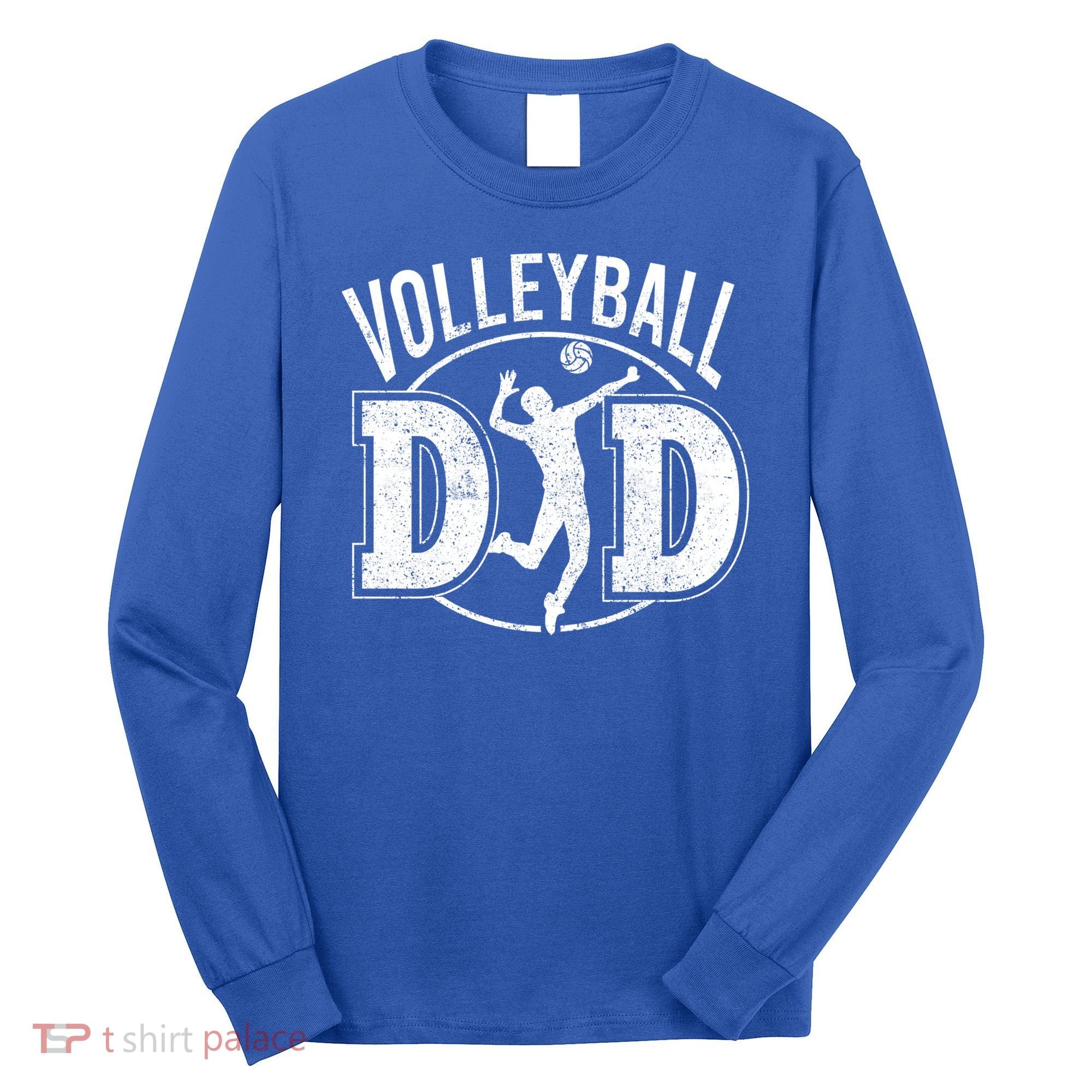 Volleyball Dad Spiking Ball Father Cool Gift Long Sleeve Shirt