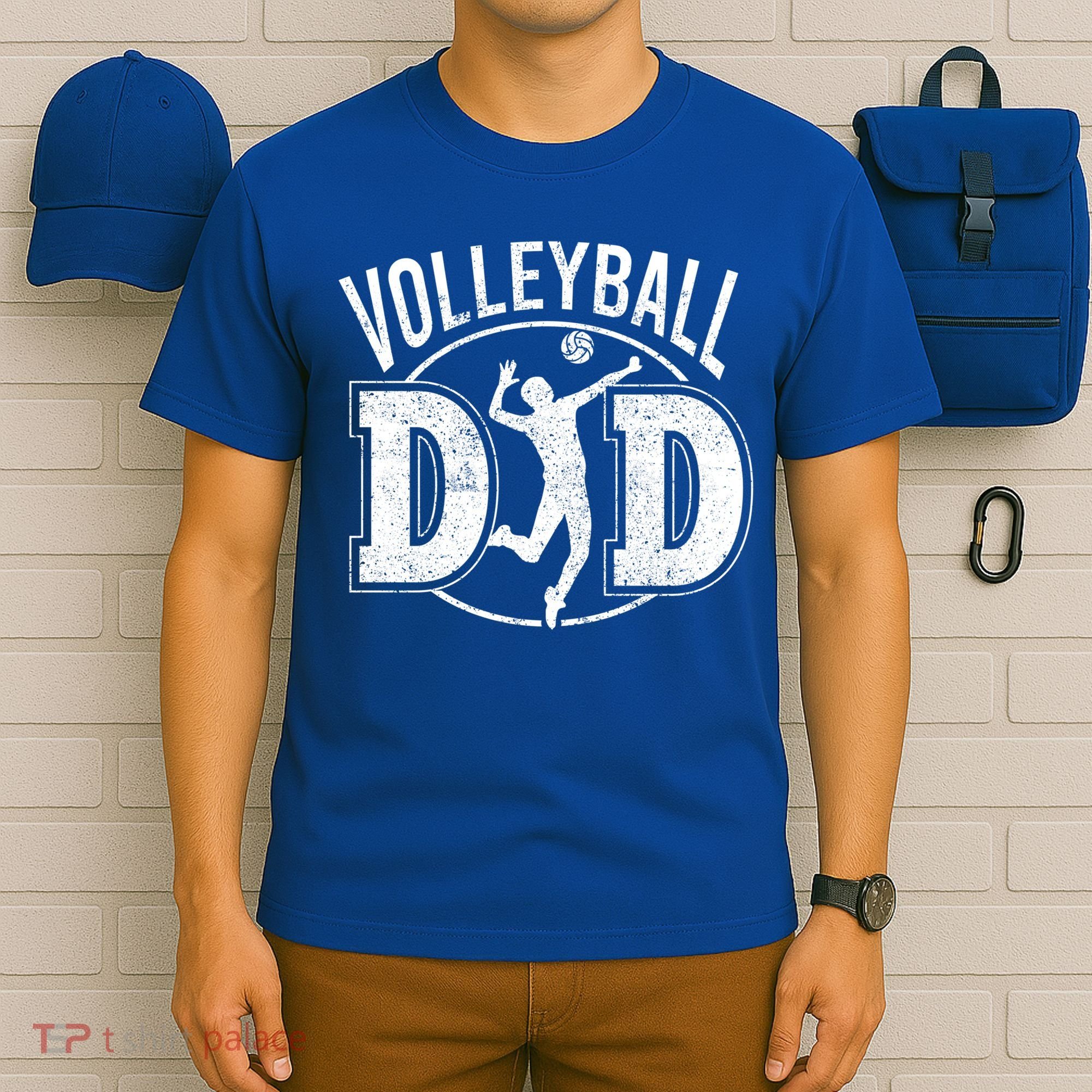 Volleyball Dad Spiking Ball Father Cool Gift T-Shirt