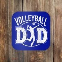 Volleyball Dad Spiking Ball Father Cool Gift Coaster thumb 0