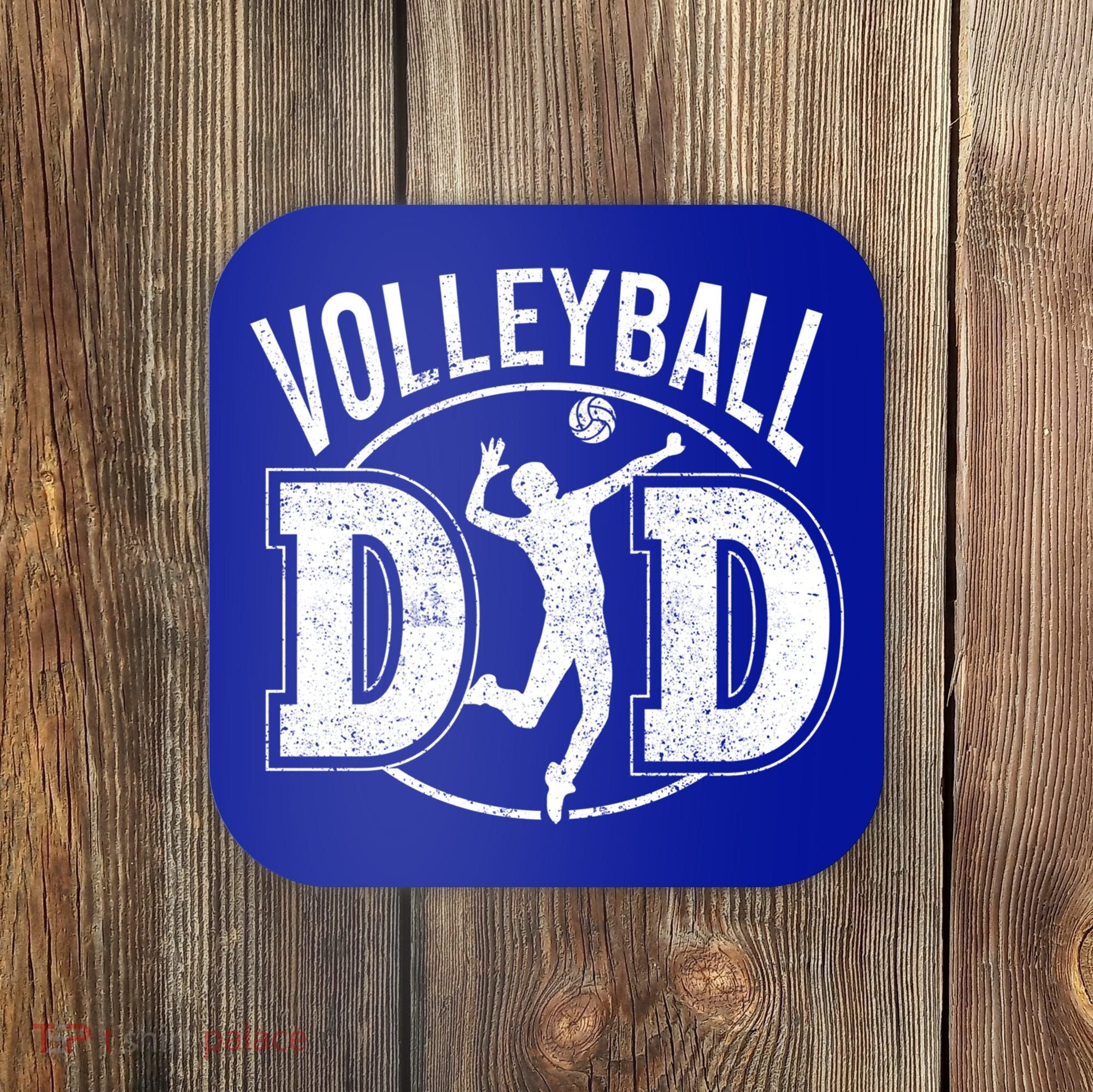 Volleyball Dad Spiking Ball Father Cool Gift Coaster