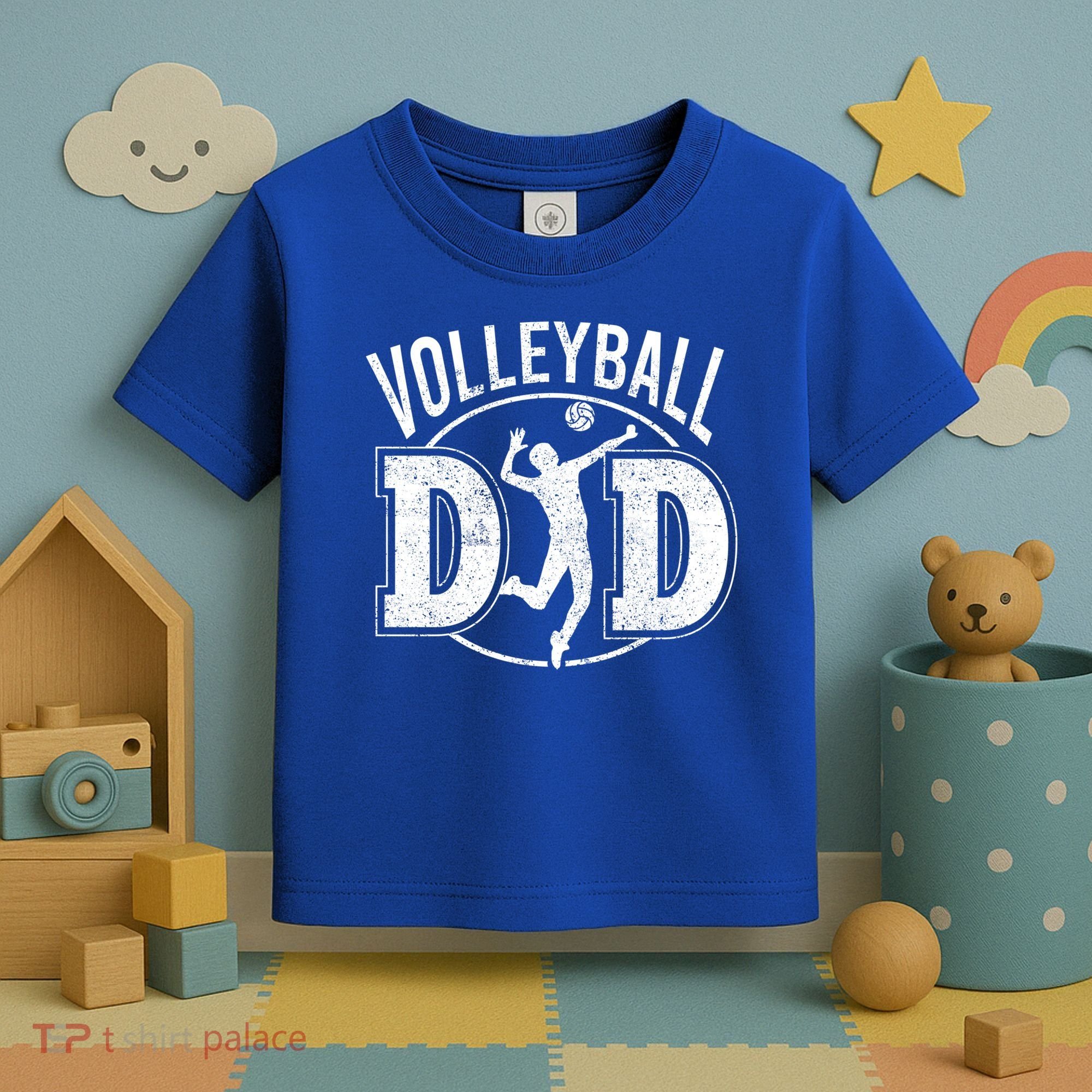 Volleyball Dad Spiking Ball Father Cool Gift Toddler T-Shirt