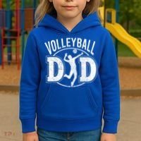 Volleyball Dad Spiking Ball Father Cool Gift Kids Hoodie thumb 3