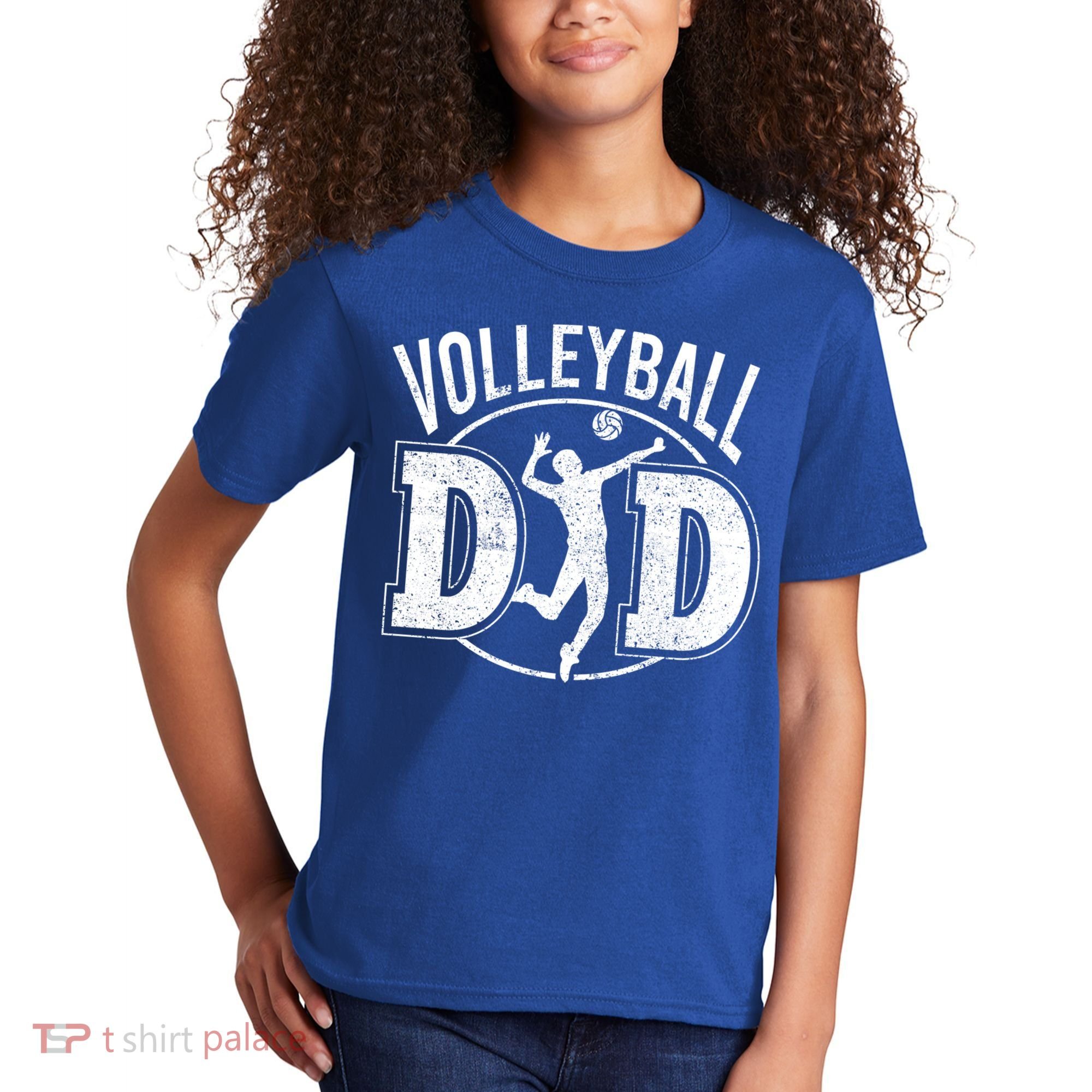 Volleyball Dad Spiking Ball Father Cool Gift Kids T-Shirt