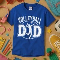Volleyball Dad Spiking Ball Father Cool Gift Kids T-Shirt thumb 3