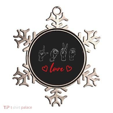 Valentine's Day Sign Language Love Finger Spelling ASL Ornament