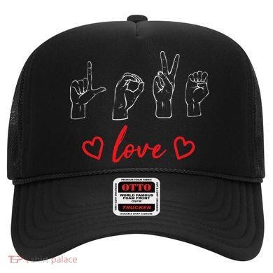 Valentine's Day Sign Language Love Finger Spelling ASL Hat