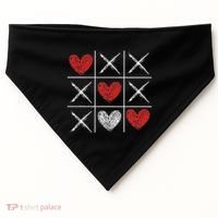 Valentines Day Tic Tac Toe Xo Xo USA-Made Doggie Bandana thumb 0