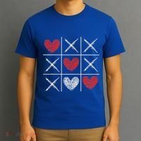 Valentines Day Tic Tac Toe Xo Xo T-Shirt thumb 3
