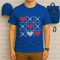 Valentines Day Tic Tac Toe Xo Xo T-Shirt thumb 6