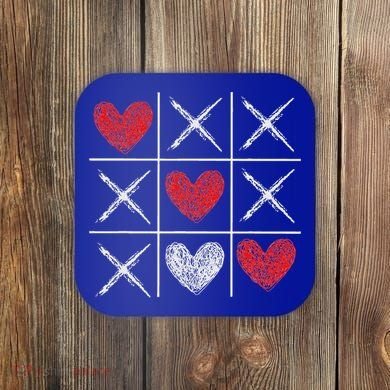 Valentines Day Tic Tac Toe Xo Xo Coaster