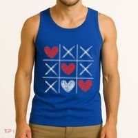 Valentines Day Tic Tac Toe Xo Xo Tank Top thumb 3