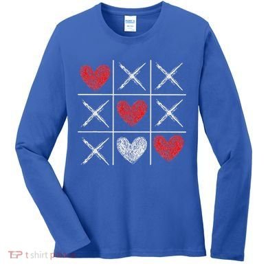 Valentines Day Tic Tac Toe Xo Xo Women's Long Sleeve Shirt
