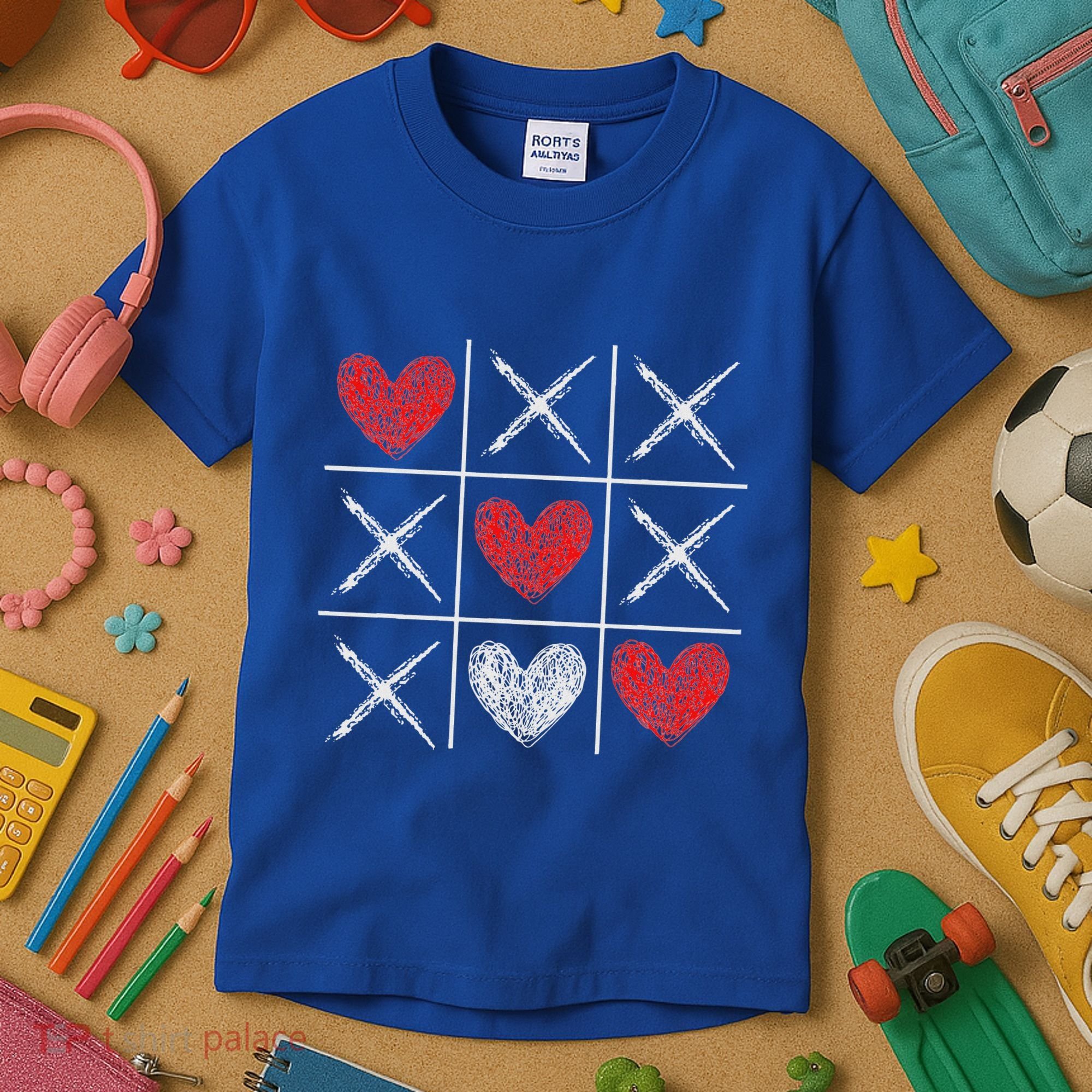 Valentines Day Tic Tac Toe Xo Xo Kids T-Shirt