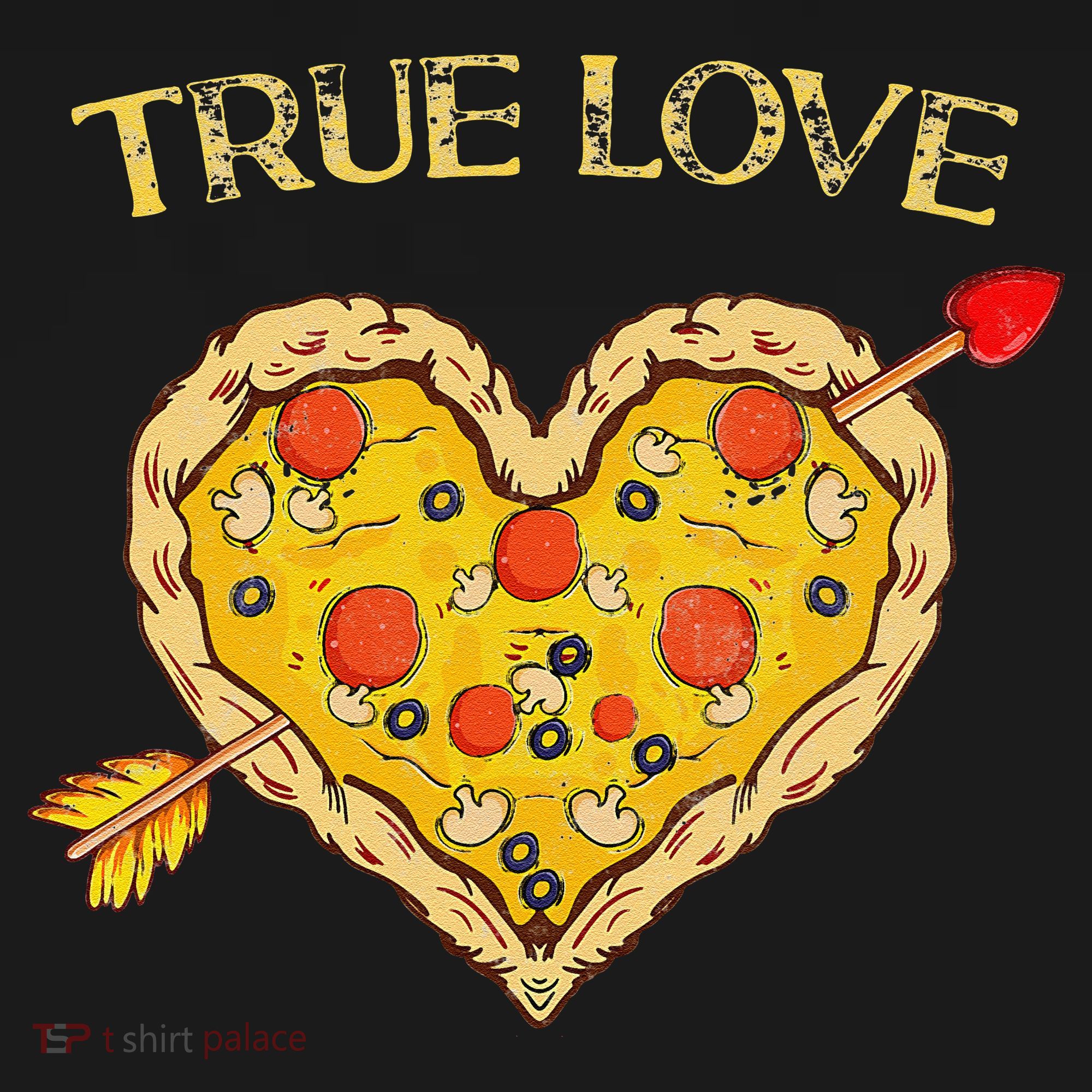 Valentine's Day True Love Valentine Pizza Heart Sweatshirt