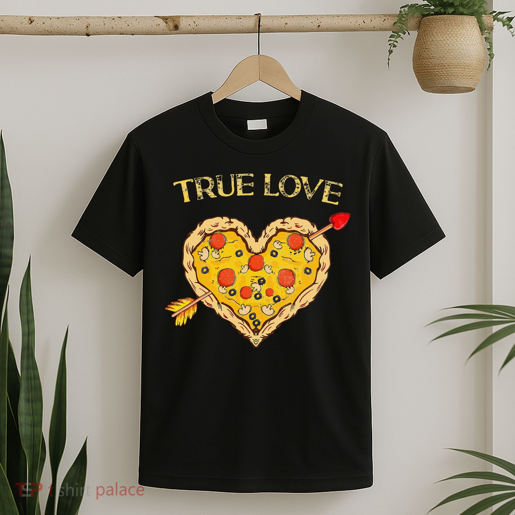 Valentine's Day True Love Valentine Pizza Heart T-Shirt