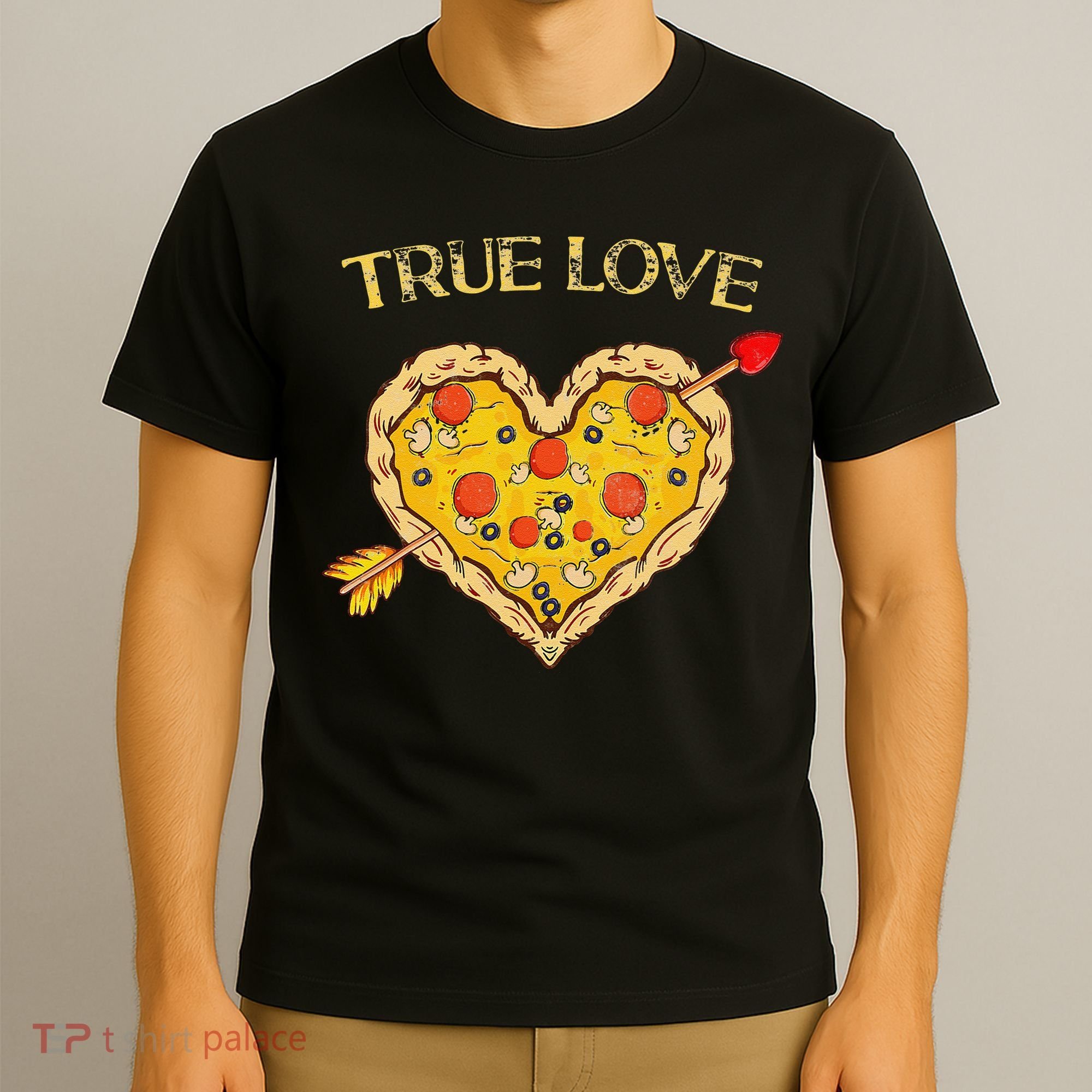 Valentine's Day True Love Valentine Pizza Heart T-Shirt