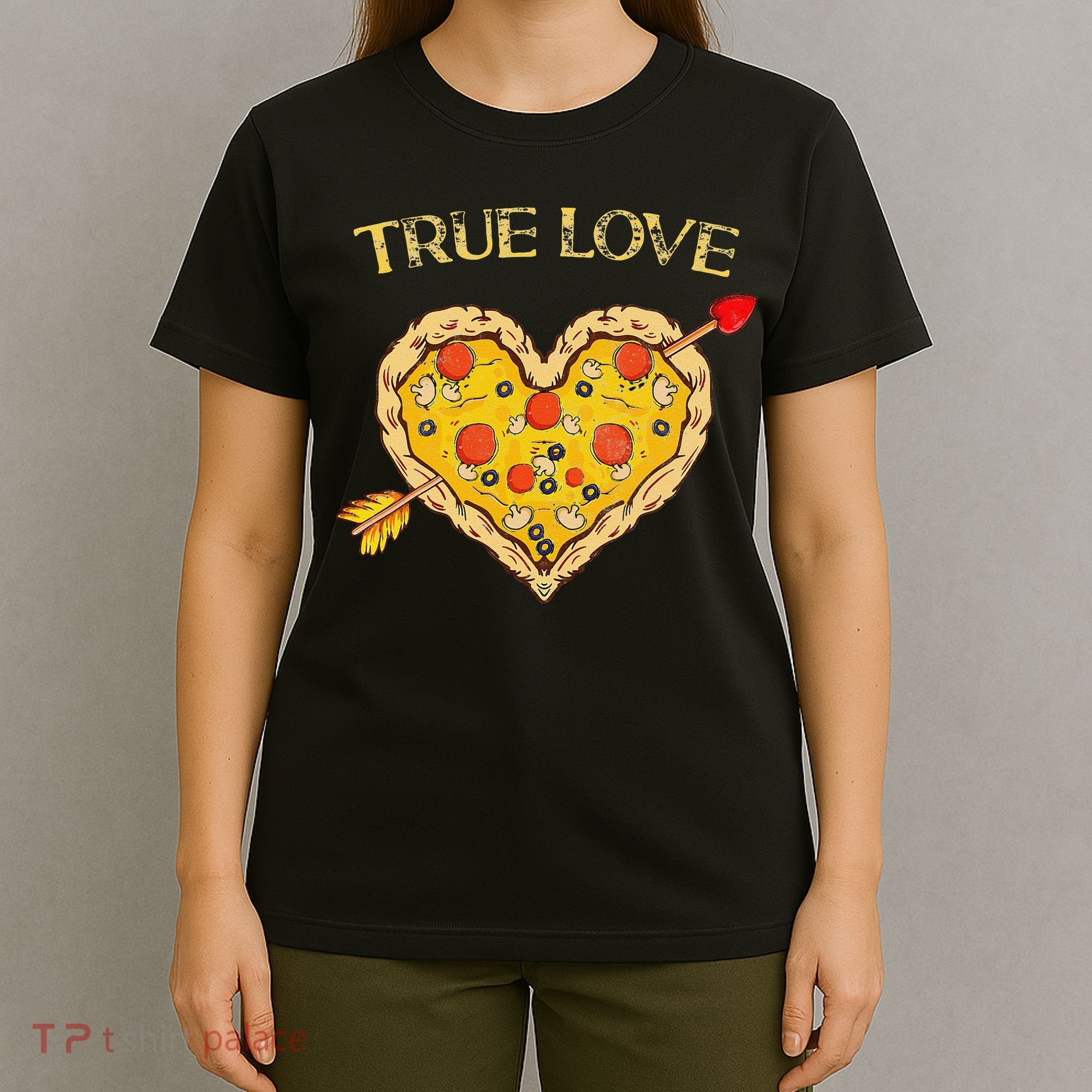 Valentine's Day True Love Valentine Pizza Heart T-Shirt