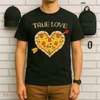 Valentine's Day True Love Valentine Pizza Heart T-Shirt thumb 6