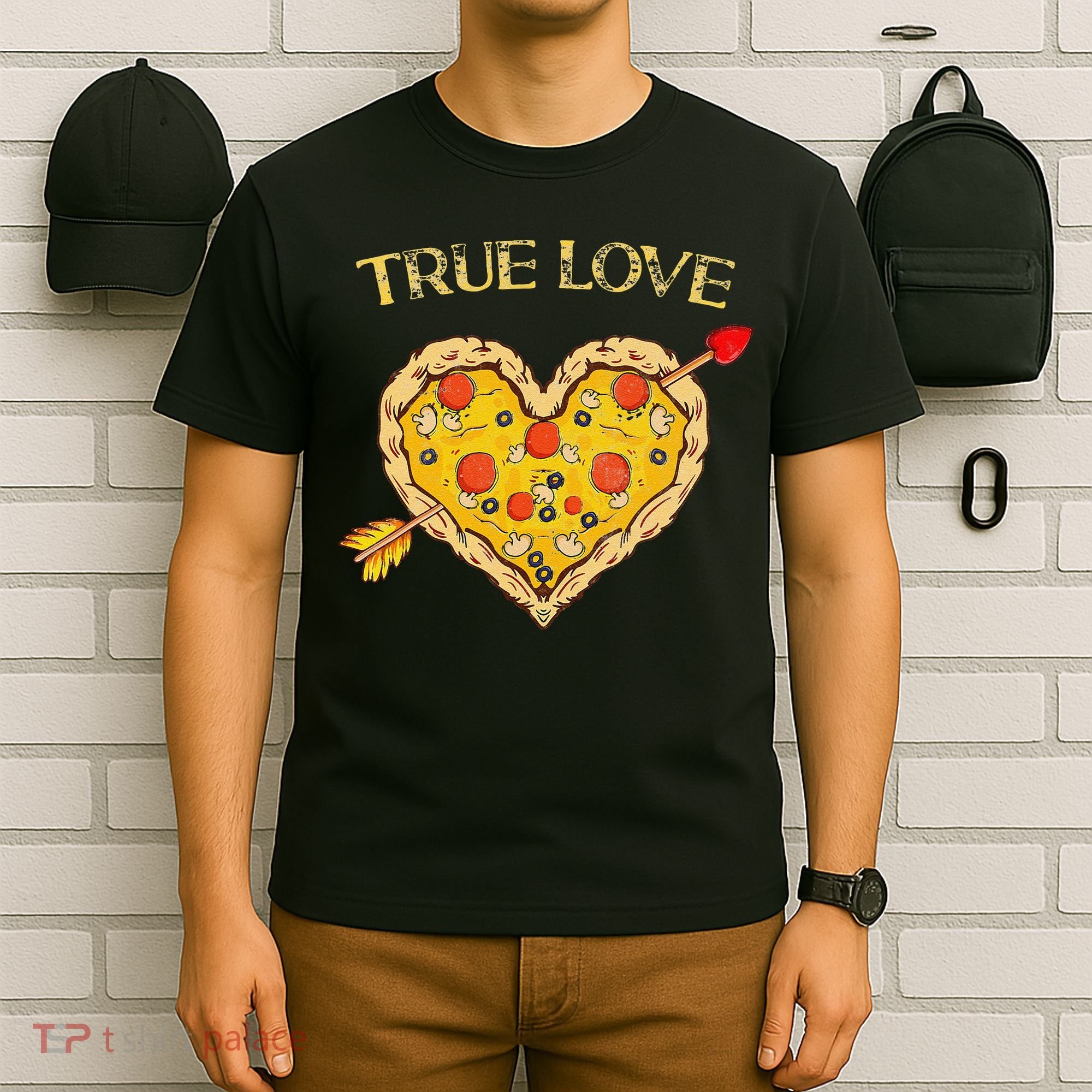Valentine's Day True Love Valentine Pizza Heart T-Shirt