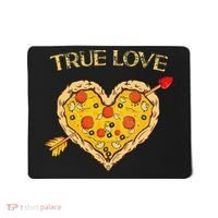 Valentine's Day True Love Valentine Pizza Heart Mousepad thumb 0