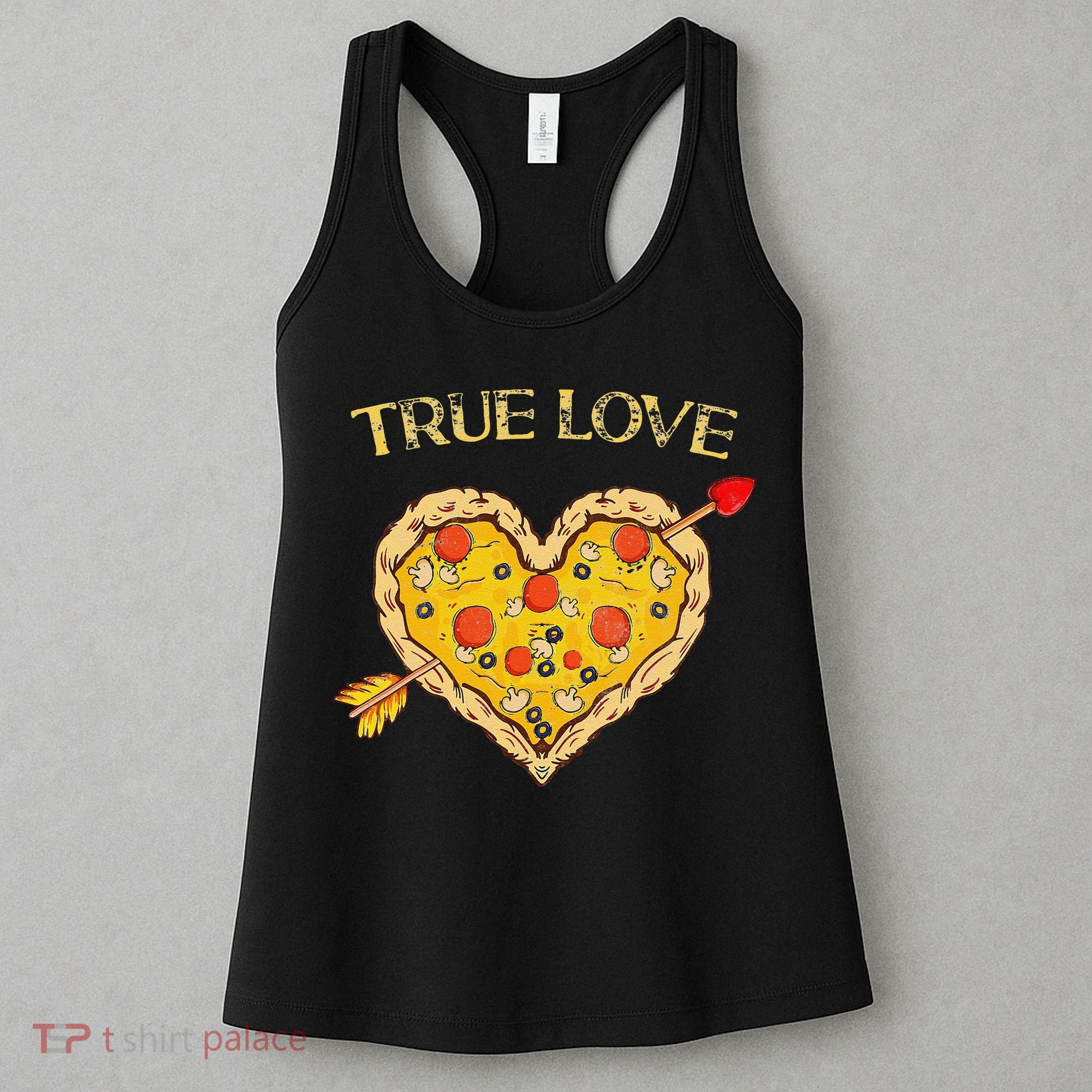 Valentine's Day True Love Valentine Pizza Heart Women's Tank Top