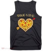 Valentine's Day True Love Valentine Pizza Heart Tank Top thumb 0