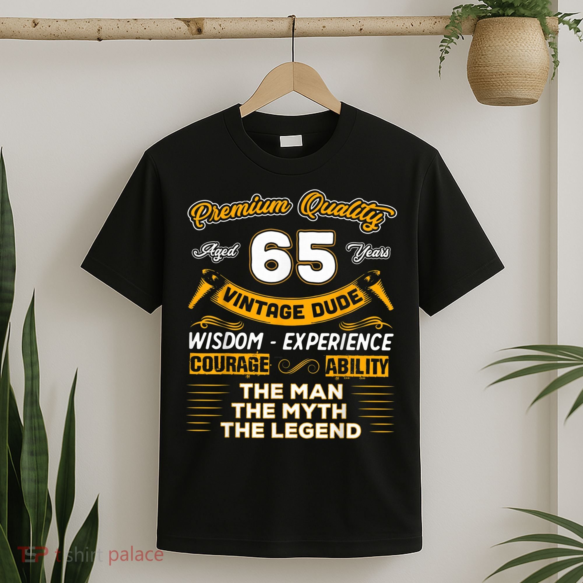 Vintage Dude The Man Myth Legend 65 Yrs 65th Birthday Shirt T-Shirt