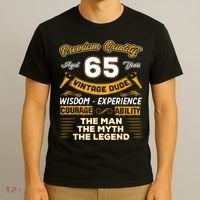 Vintage Dude The Man Myth Legend 65 Yrs 65th Birthday Shirt T-Shirt thumb 3