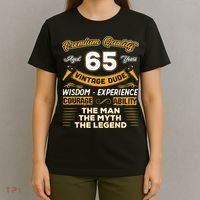 Vintage Dude The Man Myth Legend 65 Yrs 65th Birthday Shirt T-Shirt thumb 4