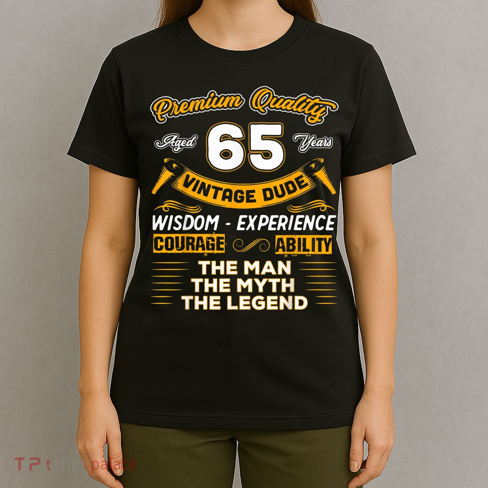 Vintage Dude The Man Myth Legend 65 Yrs 65th Birthday Shirt T-Shirt