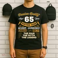 Vintage Dude The Man Myth Legend 65 Yrs 65th Birthday Shirt T-Shirt thumb 6