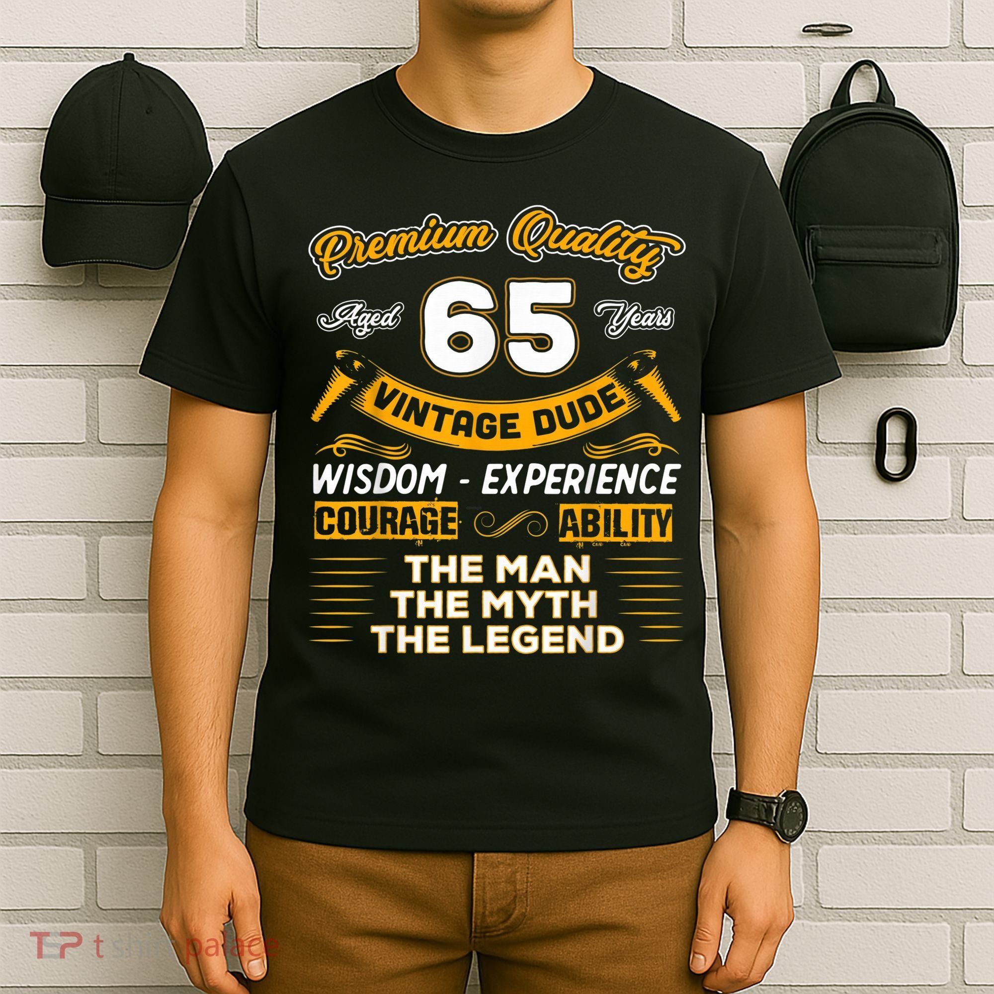 Vintage Dude The Man Myth Legend 65 Yrs 65th Birthday Shirt T-Shirt