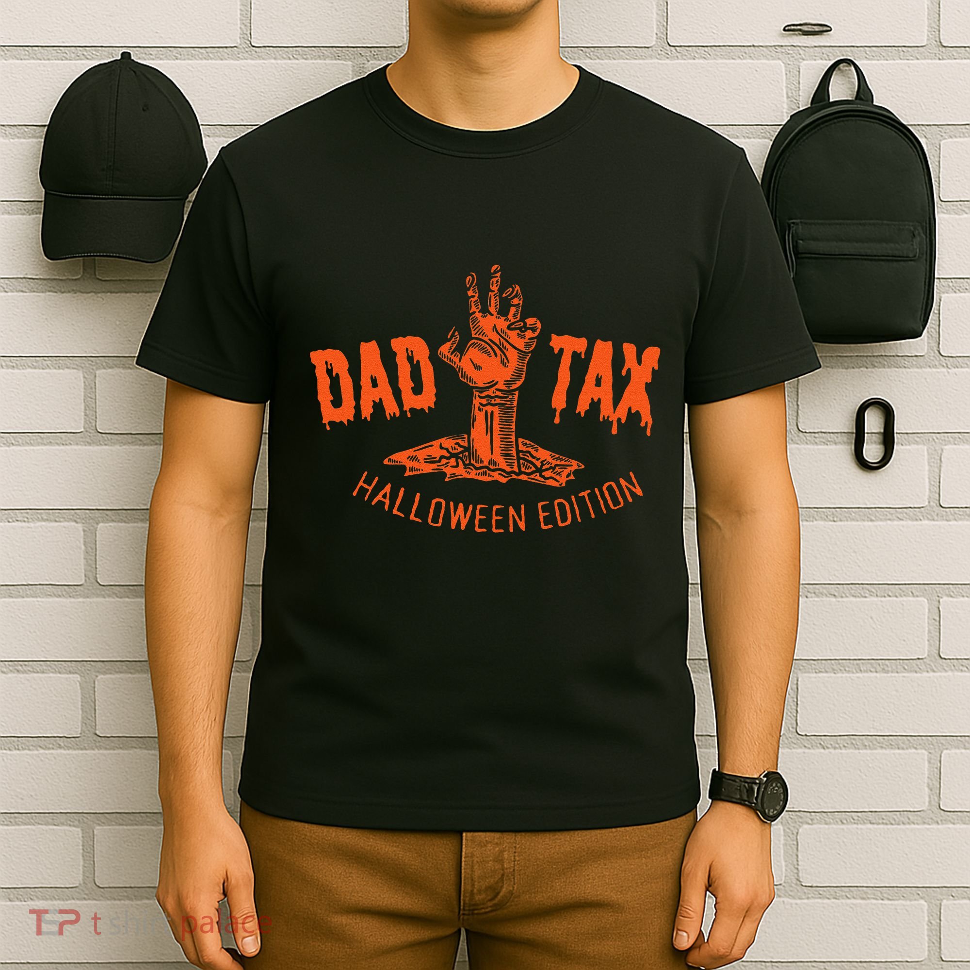 Vintage Dad Tax Halloweenedition Spooky Dad Papa T-Shirt