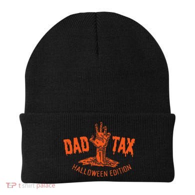 Vintage Dad Tax Halloweenedition Spooky Dad Papa Beanie