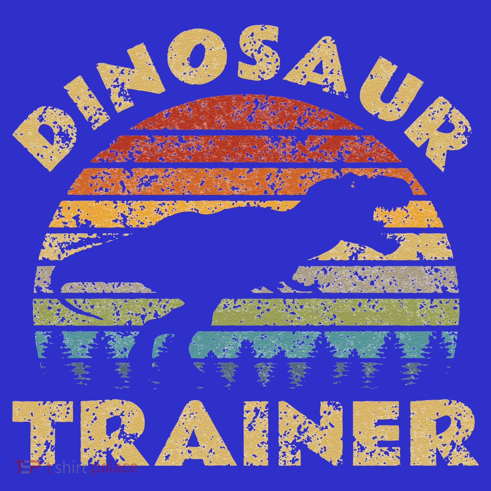 Vintage Dinosaur Trainer Halloween Costume Retro Sunset Dino T-Shirt