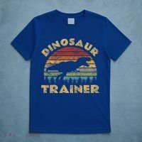 Vintage Dinosaur Trainer Halloween Costume Retro Sunset Dino Cool Gift T-Shirt thumb 5