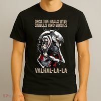 ValhallaLa Deck The Halls With Skulls And Bodies Vintage T-Shirt thumb 3