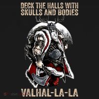 ValhallaLa Deck The Halls With Skulls And Bodies Vintage T-Shirt thumb 7