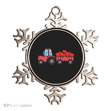 Valentines Day Tractor Truck Hearts Farm Ornament